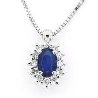 Collana Fanton Gioielli Donna COLLANE ZAFFIRO in Oro bianco Zaffiro 0.54 Ct FGZAF050CL1 - FGZAF050CL1